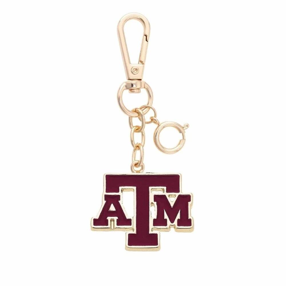 NEW CANVAS STYLE women's texas a and m aggies enamel logo bag charm in maroon